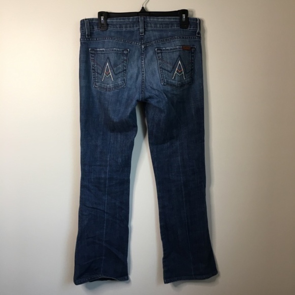 7 For All Mankind Medium Wash A Pocket U130mj055u-055u Boot Cut‎ Jeans Size 30